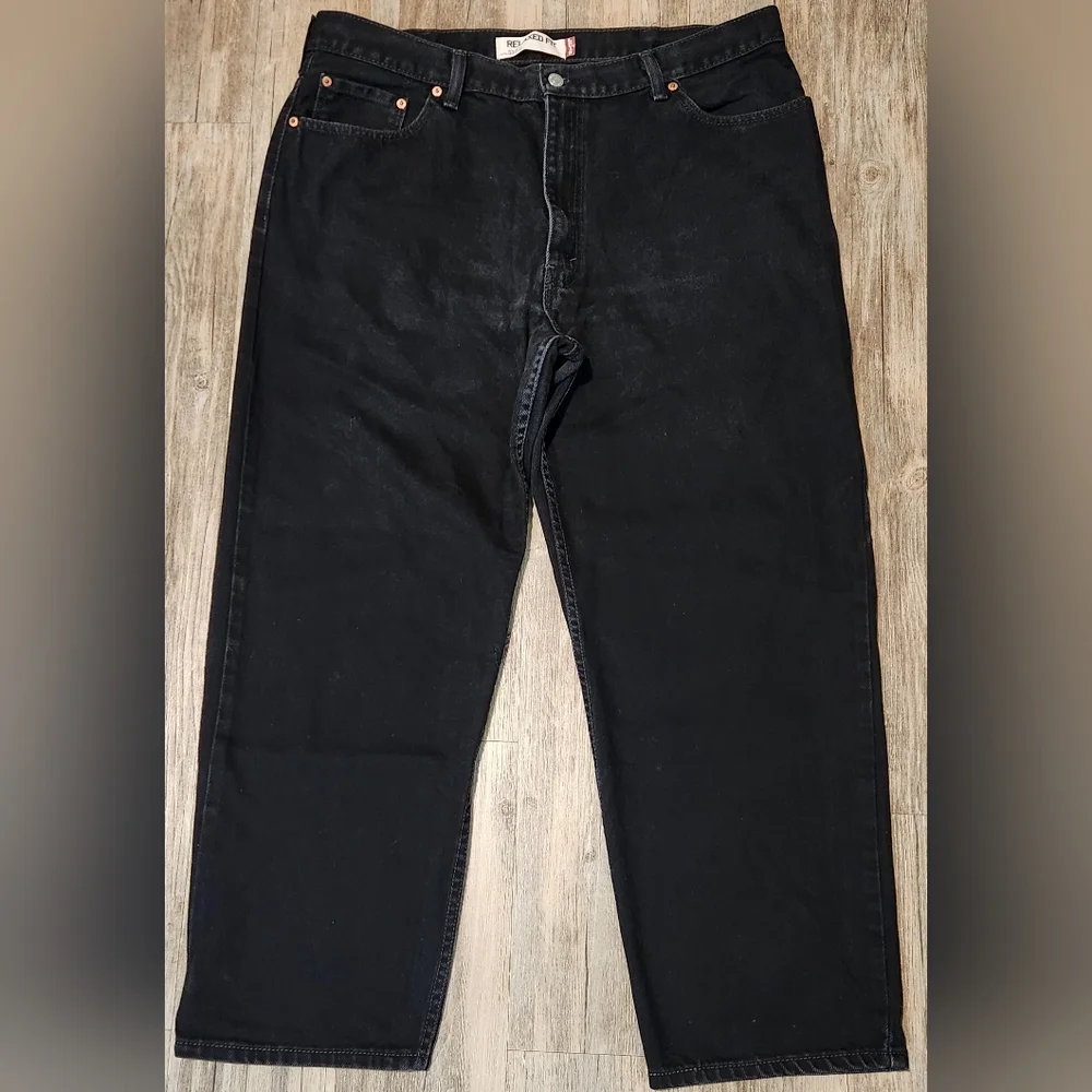 Men's‎ vintage Levi's 550 Relaxed Jeans Black Size 40x29 fit (42x30) Straight